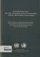 Interpretación de las normas internacionales sobre derechos humanos /